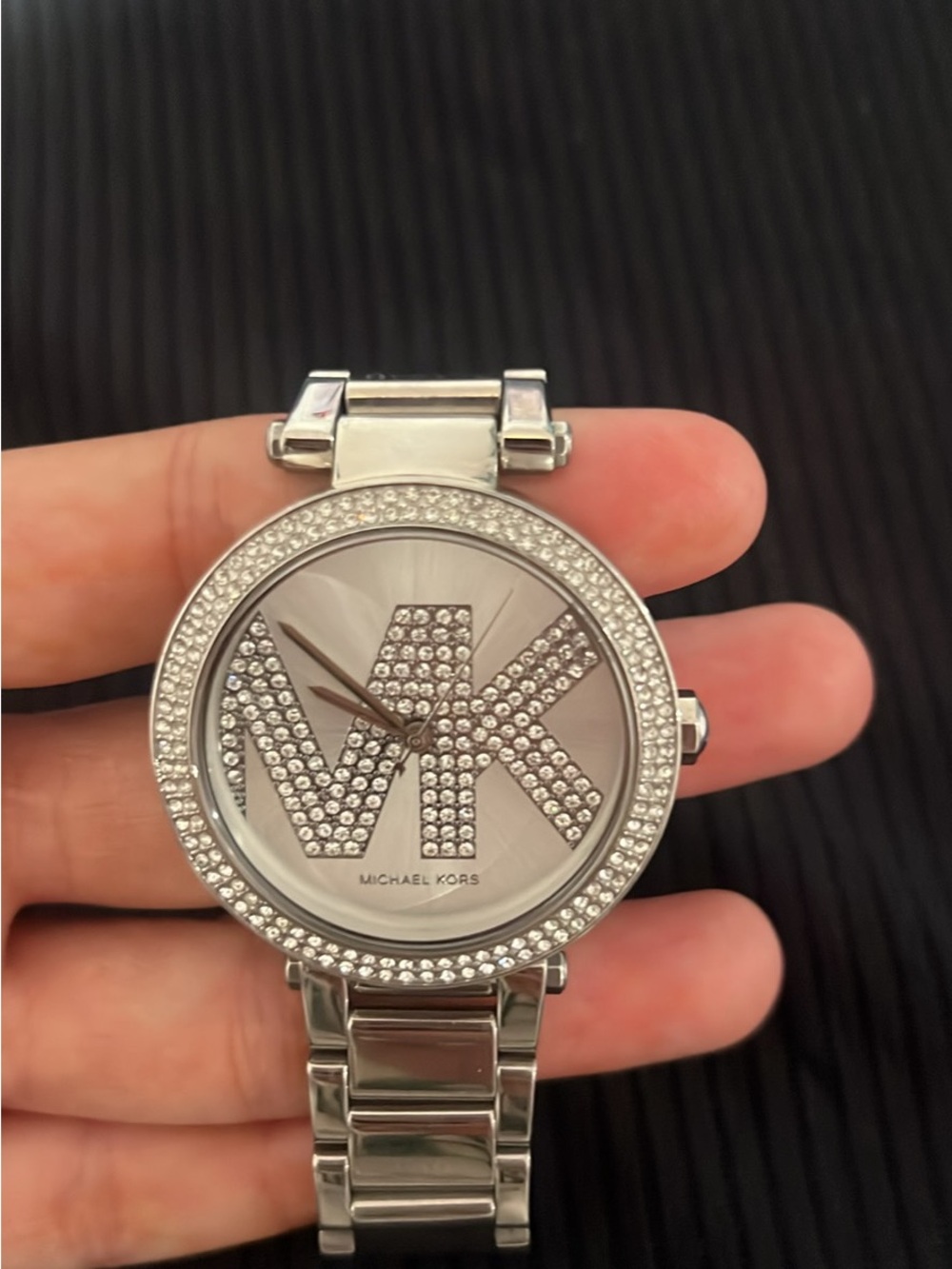 MICHAEL Michael Kors Silver-Tone Linked Women's Watch Bracelet